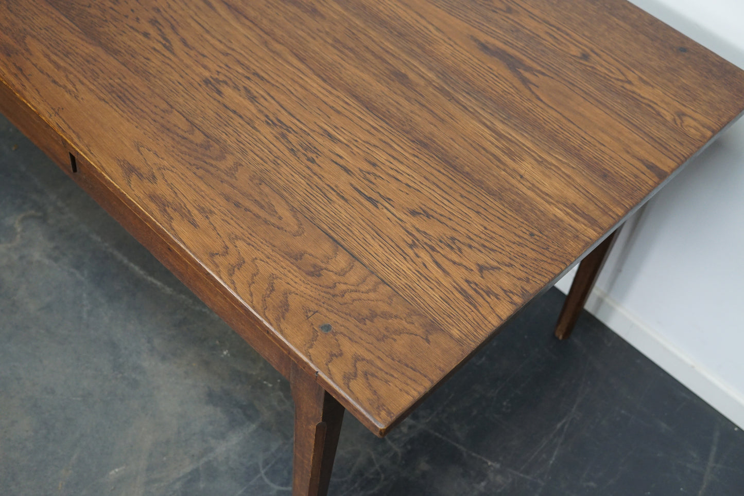 French Oak Farmhouse Art Deco Style Dining Table, 1920s-1930s