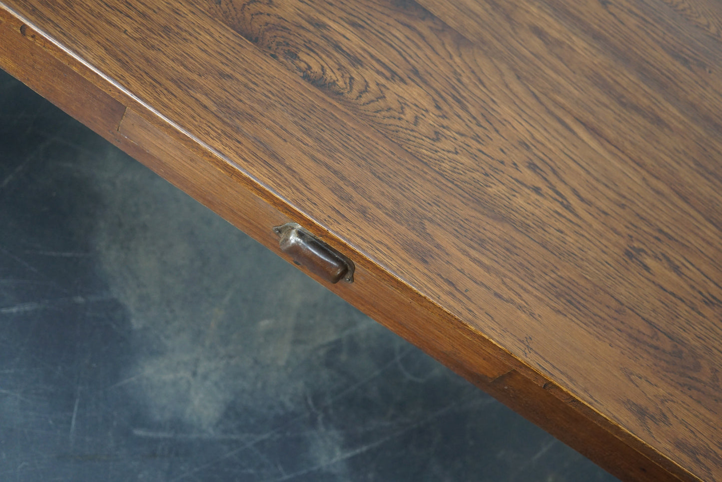 French Oak Farmhouse Art Deco Style Dining Table, 1920s-1930s