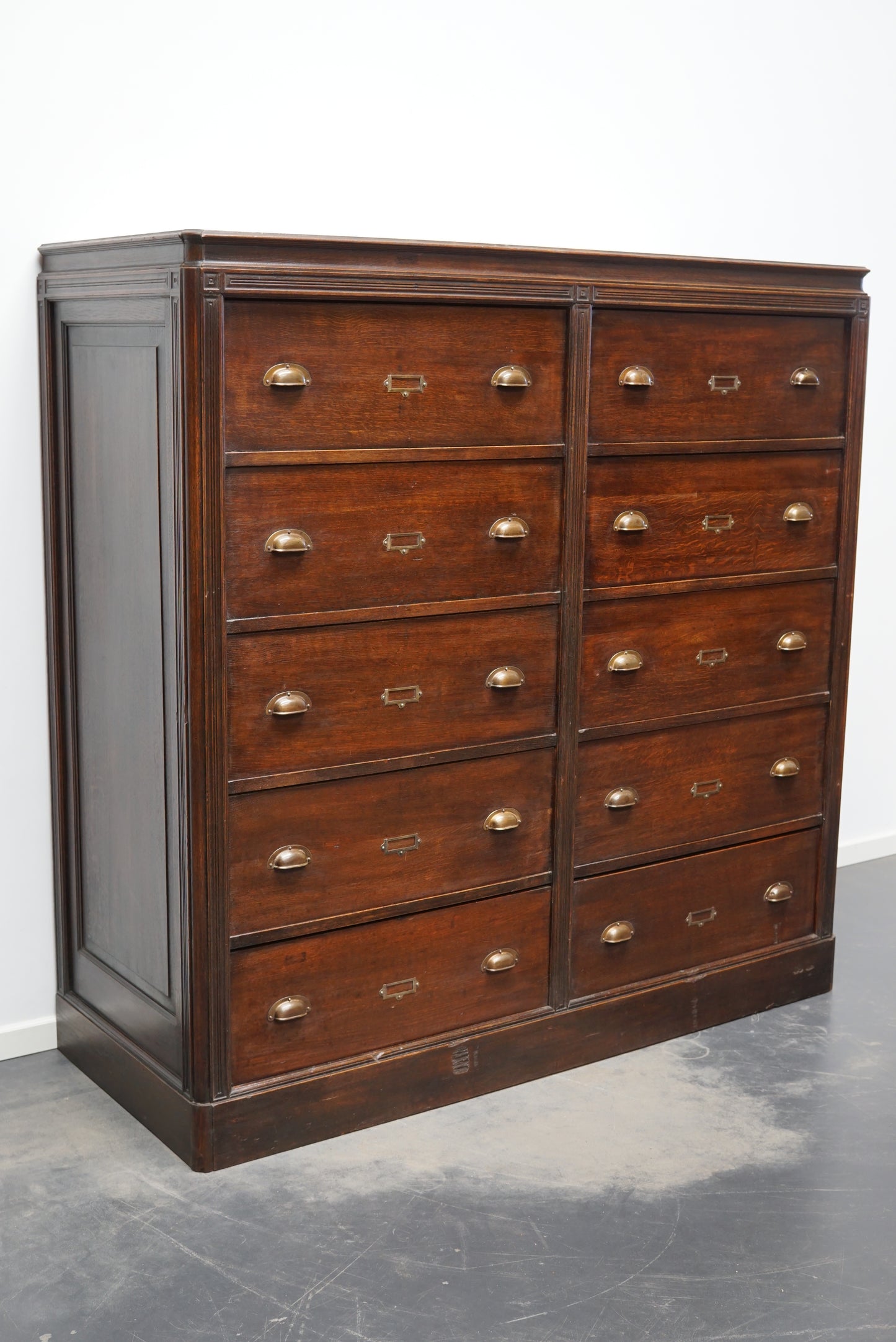 Very Large Antique French Oak Apothecary Cabinet, Early 20th Century